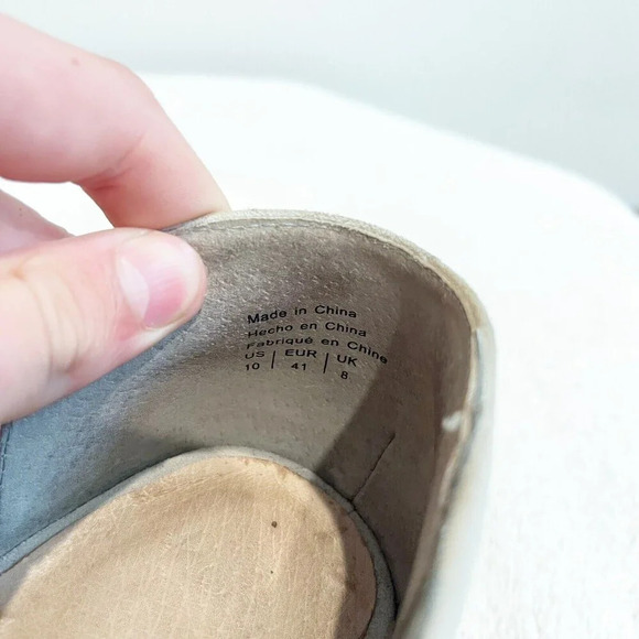 Shellys London Gray Suede Bootie Women 10 Ankle Boots Cut-Out Heeled Pointed Toe - Picture 9 of 11